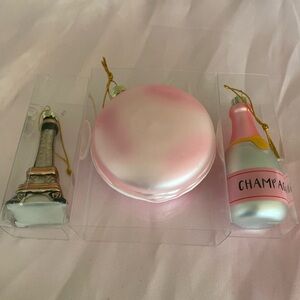 Vintage Sak’s Fifth Avenue Paris Pink Ornament Set